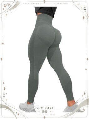 Seamless Scrunch Leggings High Waist Butt Lift Squat Proof Tummy Control
